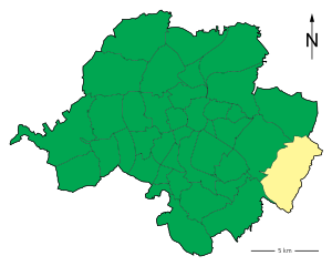 Lage des Stadtteils Chemnitz-Kleinolbersdorf-Altenhain in Chemnitz (anklickbare Karte)