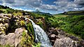 a view of the upper cascade of the Loup of Fintry waterfalls