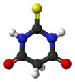 Ball-and-stick model of thiobarbituric acid