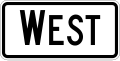 M3-4P Cardinal Direction - West (plaque)