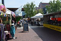 Markt op het plein