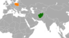 Location map for Afghanistan and Poland.