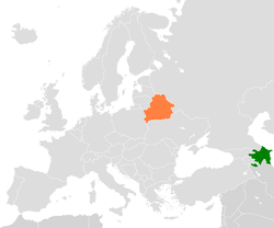 Haritada gösterilen yerlerde Azerbaijan ve Belarus