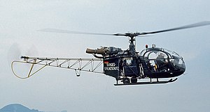 Batı Almanya'ya ait bir Aérospatiale Alouette II