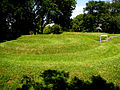 De spiraal-staart aan het einde van Serpent Mound - Ohio