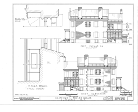 East and west elevation.