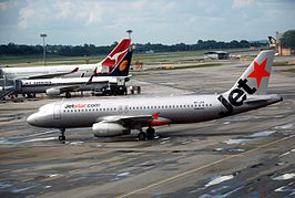 Een Airbus A320 van Jetstar Airways