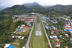 Airstrip in Karubaga, the capital of Tolikara