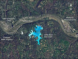 NASA image of Little Blue Run from 2002