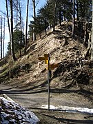 Südliche Schnabel­lücke, historischer Saumweg «Spinnerweg» ins Sihltal
