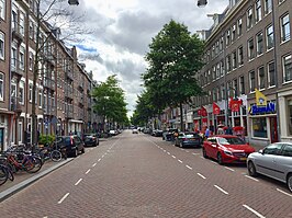 Spaarndammerstraat gezien vanaf het noorden (juli 2019)