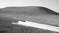 The archaeological site of Tel Malhata in the 1950s, northeast of today's northern runway of Nevatim Airbase