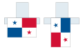 Panama bayrağının yatay ve dikey kullanımı