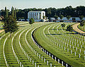 Blick auf den Soldatenfriedhof bei Cambridge