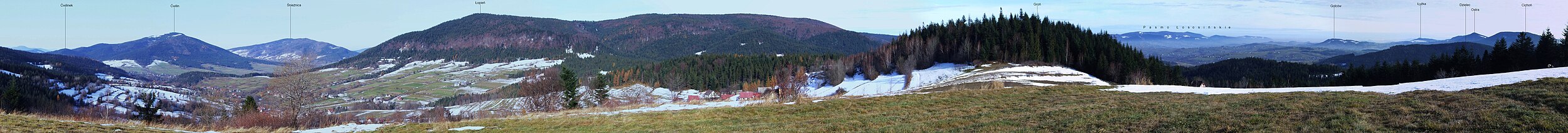 Chyszówki i panorama widokowa z Chyszówek