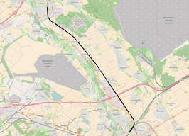 Spoorlijn Jülich - Düren op de kaart