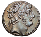 Demetrius III's portrait on a tetradrachm