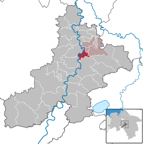 Poziția Drakenburg pe harta districtului Nienburg/Weser