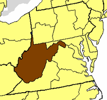 Location of the Diocese of West Virginia