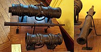 Small cannons and hand culverin, 15th century. Musée de Cluny.