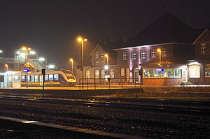 Bahnhof Bramsche bei Nacht (2011)