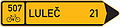 Route indicator for cycles (single destination)