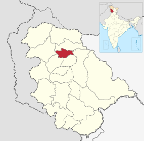 Positionskarte des Distrikts Srinagar