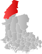 Øvre Sirdal within Vest-Agder