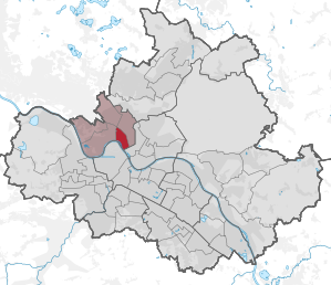 Lage des statistischen Stadtteils Pieschen-Süd in Dresden