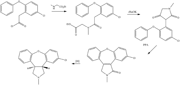 Schemat syntezy asenapiny