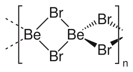 Structuurformule van berylliumbromide (polymeer)