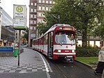 Düsseldorf: GT8S 3039, Type Mannheim op de Heinrich Heine Allee.