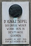 Dr. Ignaz Seipel - Gedenktafel