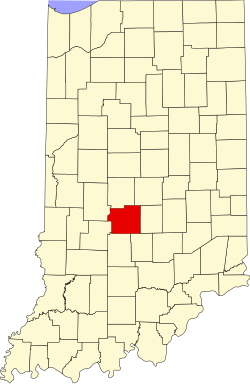 Karte von Morgan County innerhalb von Indiana