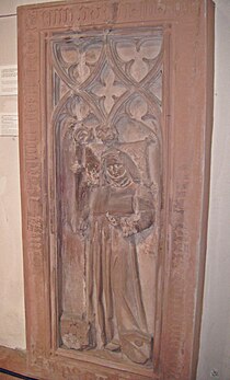 Grabplatte der Äbtissin Lieba zum Guldenring († 1454)