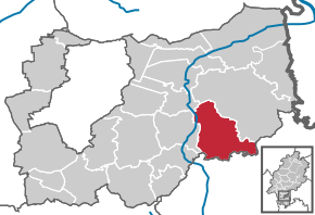 Poziția Otzberg pe harta districtului Darmstadt-Dieburg