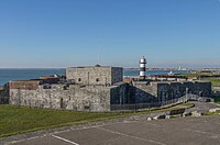 Southsea Castle 2011 und abgebildet auf dem Cowdray Engraving der Schlacht auf dem Solent 1545