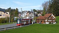 Tango-Zug der Appenzeller Bahnen in Meistersrüte