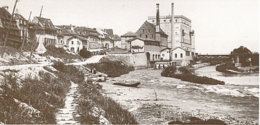 Gewerbeviertel mit Mainmühlen vor 1902