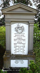 August Socin (1837–1899), Grab auf dem Friedhof Wolfgottesacker, Basel