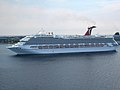 Carnival Conquest cruise ship at port in Grand Cayman