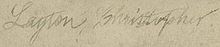 Signature of Christopher Layton