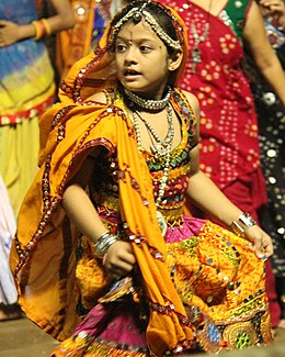 Little girl dressed in Gagra choli.