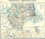 Koebenhavnsamt2.jpg Københavns Amt auf einer Karte von ca. 1900 (incl. Roskilde Amt)