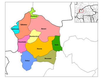 Doumbala Department location in the province