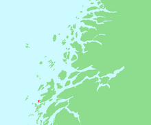 Locator map of Staulen, Norway