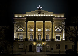 Mostowski Palace, the seat of Warsaw's police headquarters.