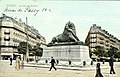 Platz Denfert-Rochereau und der Lion de Belfort vor 1909