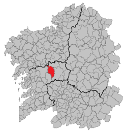 Location of Silleda within Galicia