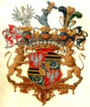Gräfliches Wappen des Carl Ludwig von Wolffersdorff von 1742